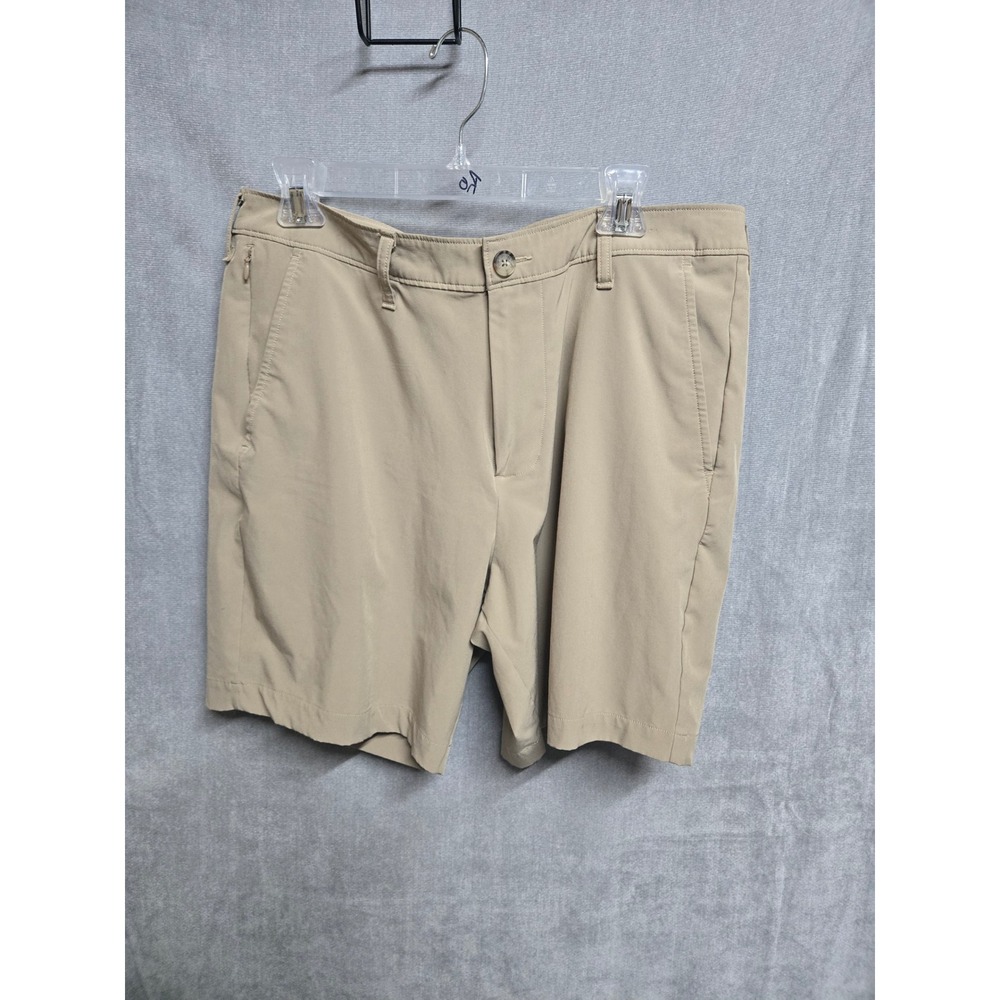 Hollister Mens Epic Flex Chino Shorts Khaki Tan Stretch Size 34 Flat Front